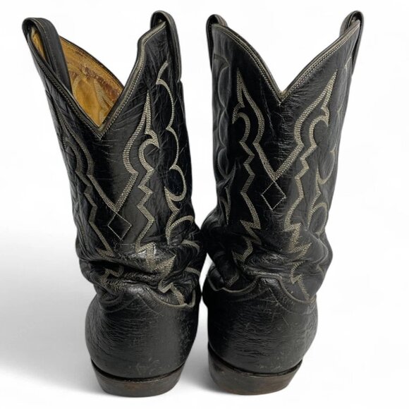 Tony Lama 1509 Vintage Gold Label USA Leather Western Cowboy Boots Men's 10 D - Picture 8 of 15